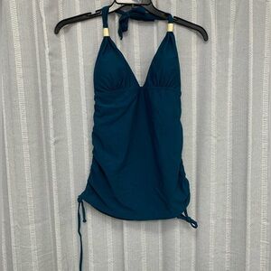 Tankini Teal Green Blue Padded‎ (No Bottoms) Size M
